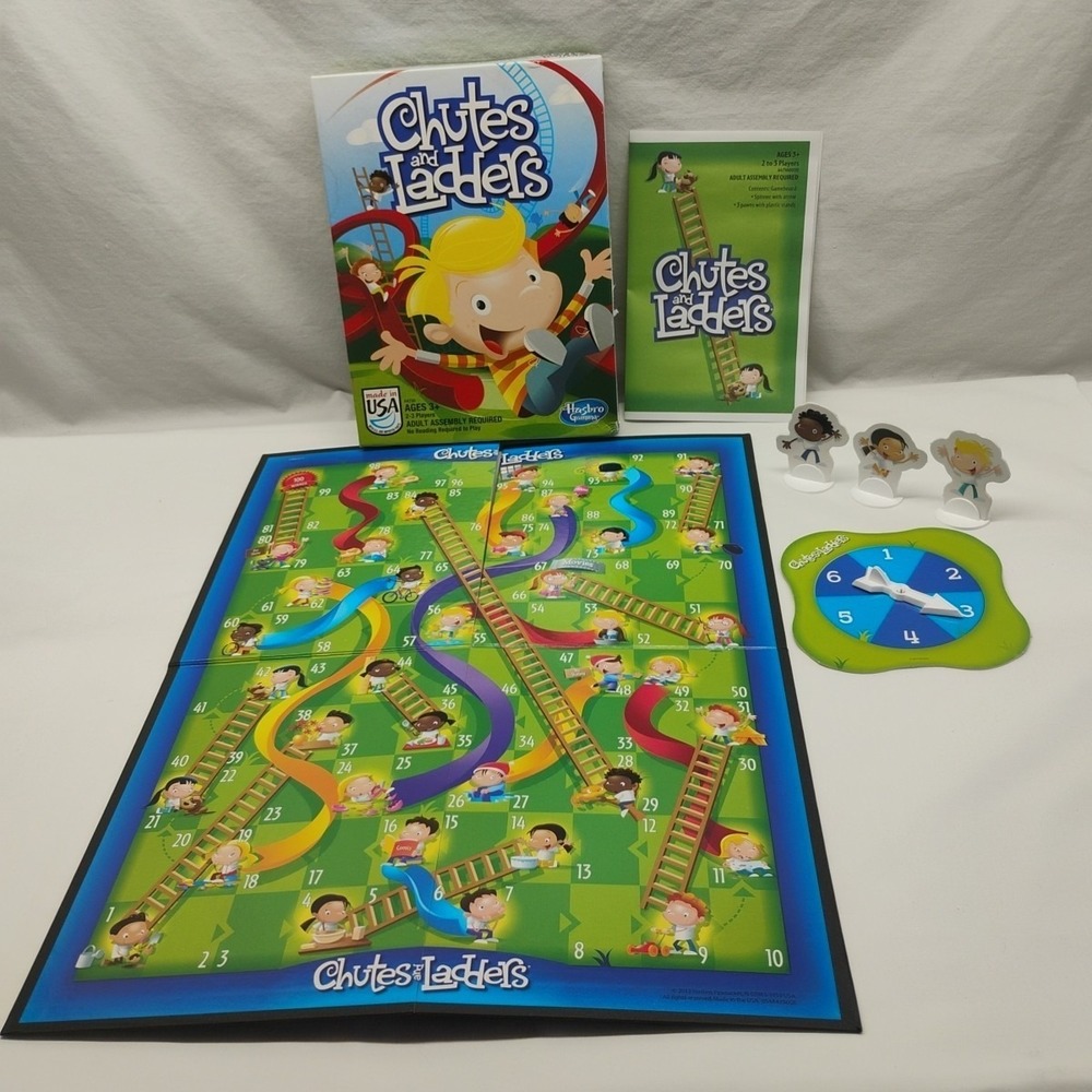 2013 Hasbro Chutes & Ladders Complete 2-3 Players USA Made - Picture 1 of 9